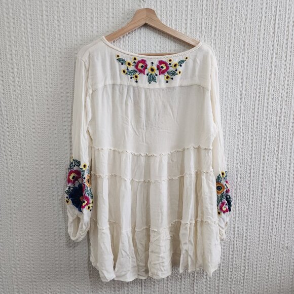 Free People Spell on You Embroidered Keyhole Dress Women's Size Small - Picture 3 of 15